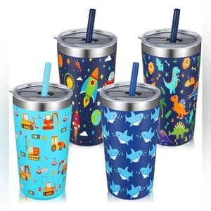 SIX (6) Assorted Kids Cups…No Straws